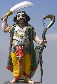 A statue of a danav from Mysore