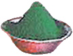 Green gulal (coloured powder)